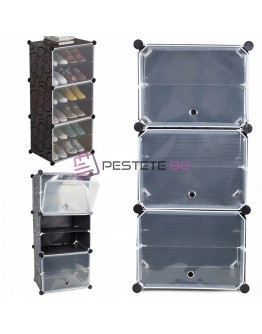 Модулен рафт за обувки с вратички 6 нива